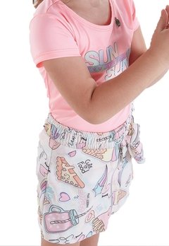 Conjunto Shorts Infantil Rosa KikiXodó - comprar online
