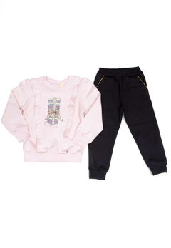 Conjunto Infantil Moletom Rosa Have Fun