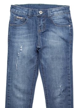 Calça Reta Jeans Destroyed Mania Kids - comprar online