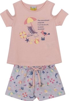Conjunto Infantil Shorts Estampado Nini&Bambini