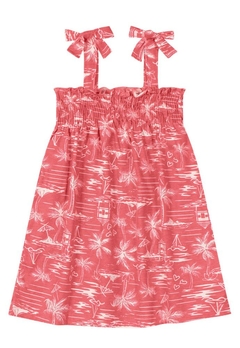 Vestido Infantil Estampado Vermelho Brandili - comprar online