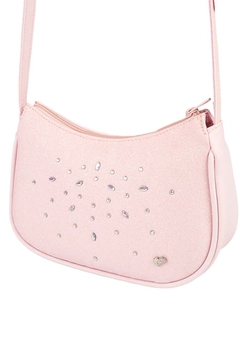 Bolsa Baguete Pampili Glitter Pedras Rosa Bebê - comprar online