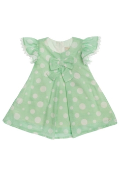 Vestido Bebê Estampado Verde Anjos Baby - comprar online