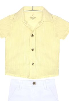 Conjunto Infantil Bermuda Amarelo Pupi - comprar online