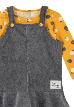 Vestido Com Blusa ML Infantil Amarelo Colorittá - comprar online