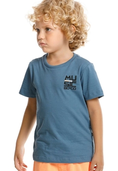 Camiseta Curta Infantil Azul Banana Danger