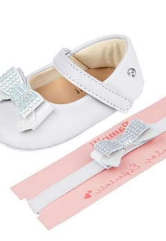 Sapato Branco Laço Faixa Infantil Pampili - comprar online
