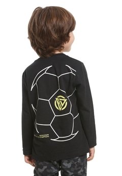 Camiseta ML Infantil Preta Soccer Wolrd Banana Danger - comprar online