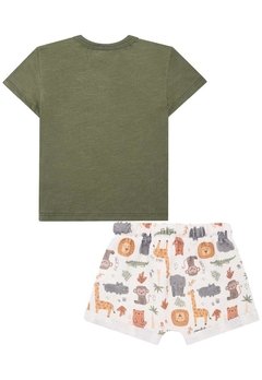 Conjunto Shorts Infantil Verde Let's Go LucBoo - comprar online