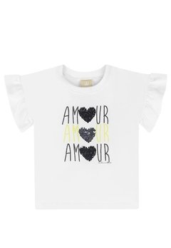 Blusa Infantil Amour Branco Colorittá - comprar online