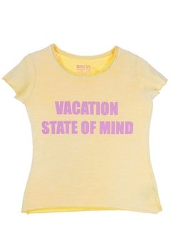 Blusa MC Vacation State of Mind Amarelo Mini Us