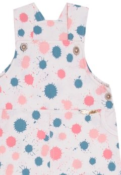 Jardineiro Estampada Jeans Chuquinha Baby - comprar online