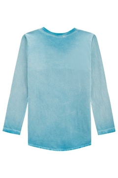Camiseta Meia Malha Infantil Azul Johnny Fox na internet