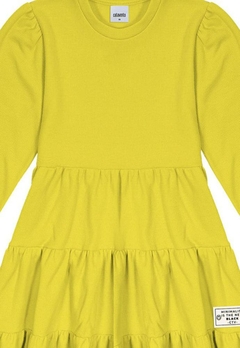 Vestido Longo Amarelo Babado Infantil Catavento - comprar online