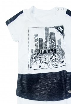 Body Curto Estampado Urban Branco Ok e Pakita - comprar online