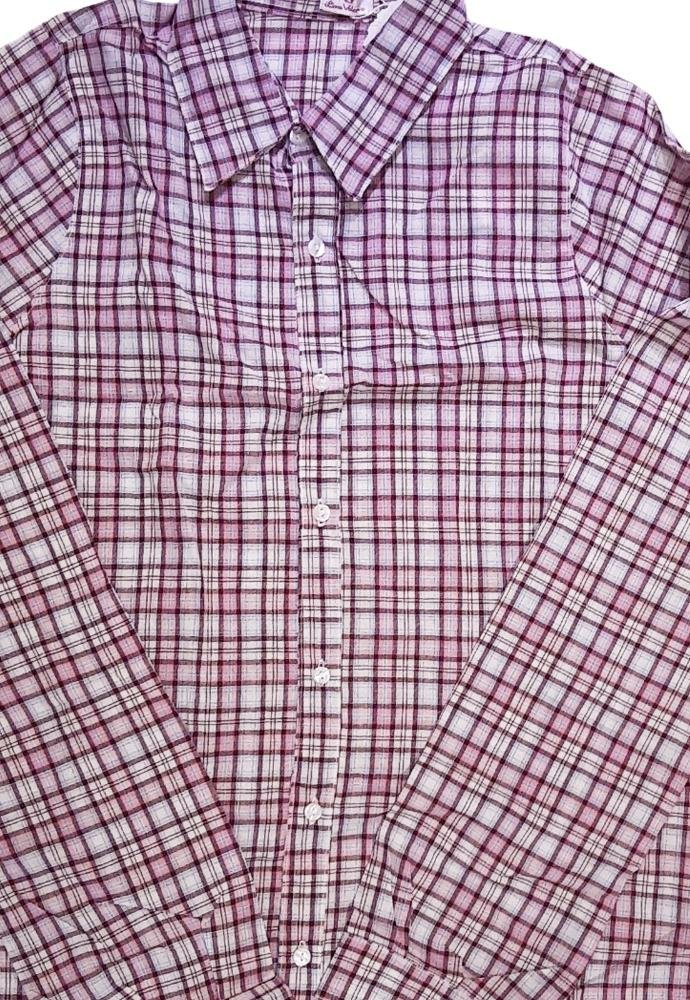 CAMISA INF MENINA XADREZ - ROXA