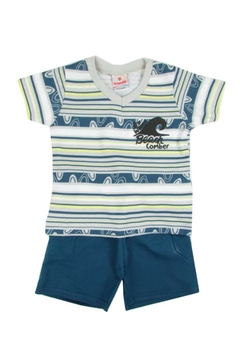 Conjunto Camiseta Bermuda Big Waves Beach Brandili