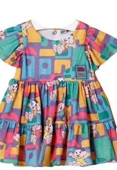 Vestido Infantil Estampado Estampada Turma da Monica - comprar online