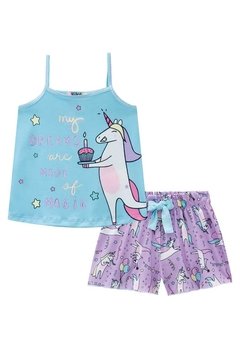 Pijama Infantil Estampado Azul Kukiê - comprar online