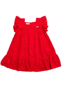 Vestido Curto Infantil Vermelho Vigat