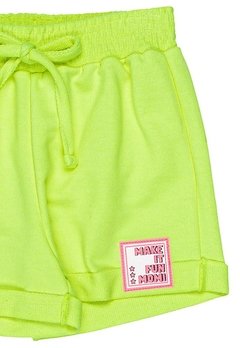 Shorts Infantil Verde Neon Make It Fun Momi - comprar online