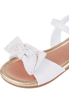 Sandália Infantil Laço Branco Pampili - comprar online