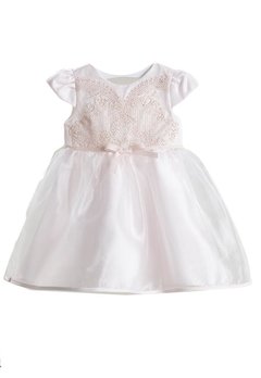 Vestido Bebê Infantil Bordado Off White Petit Cherie