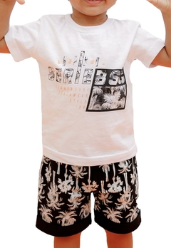 Conjunto Camiseta Time Surf Bermuda Preto Passagem Secreta - comprar online