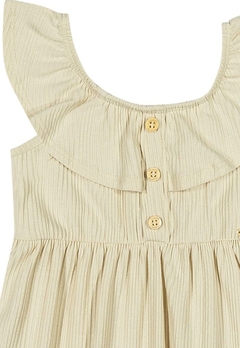 Vestido Canelado Bege Infantil Coloritta - comprar online