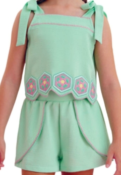 Conjunto Verde Shorts Regata Infantil Petit Cherie - comprar online