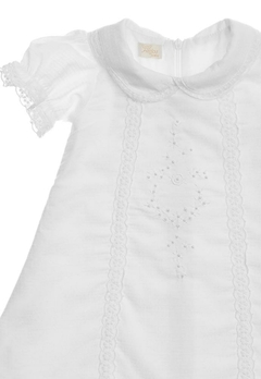 Vestido Bebê Batizado Bordado Pedras Anjos Baby - comprar online