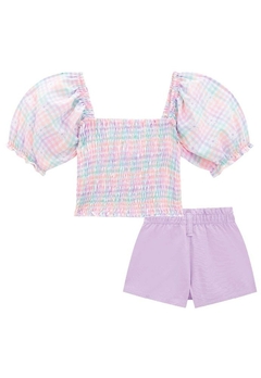 Conjunto Shorts Saia Lilás Infantil Kukie - comprar online