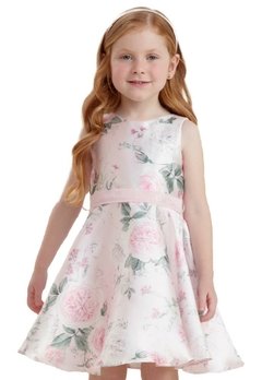 Vestido Infantil Sobreposição Branco Petit Cherrie - comprar online