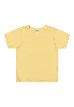 Camiseta Manga Curta em M/M Penteada Amarelo ELIAN