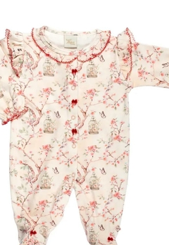 Macacão Longo em Suedine Estampado Anjos Baby - comprar online