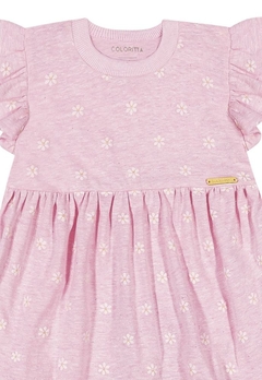 Vestido Rosa Margaridas Algodão Infantil Coloritta - comprar online