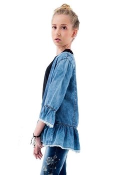 Kimono ML Aberto Jeans Pull-ga - comprar online
