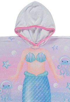 Poncho Infantil Sereia Mermaid Rosa Kukiê na internet