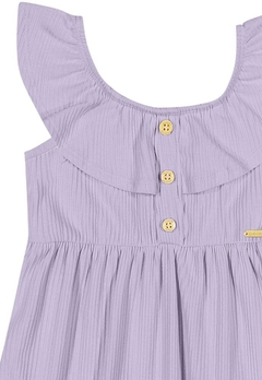Vestido Canelado Lilás Infantil Coloritta - comprar online