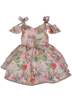 Vestido Bebê Maria Eduarda Estampado Beth Bebê