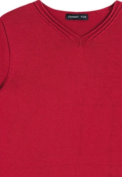 Blusão Tricot Vermelho Menino Johnny Fox - comprar online