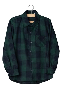 Camisa Xadrez Menino Verde Douvelin - comprar online