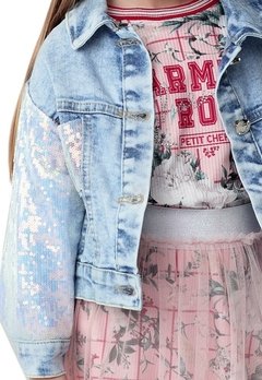 Jaqueta ML Charming Roses Jeans Petit Cherie - comprar online