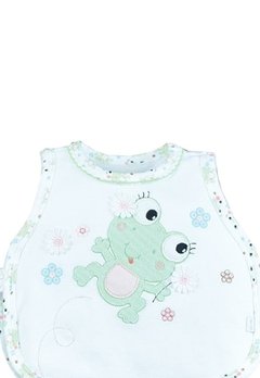 Conjunto Bata Tapa Fralda Estampado Sapo Marfim Upi Uli - comprar online