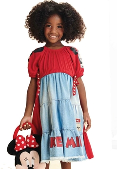 Vestido Infantil Midi Vermelho Animê