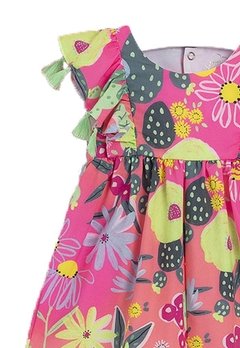 Vestido Infantil Estampado Rosa Mon Sucré - comprar online