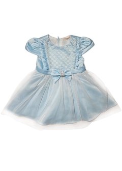 Vestidos de Festa Bordado Baby Princess Azul Petit Cherie