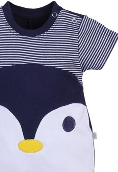 Macacão Bebê Azul Pinguim Beth Bebê - comprar online