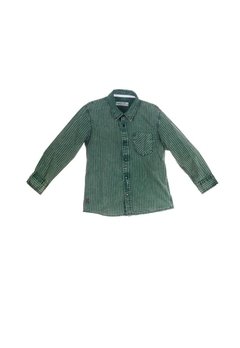 Camisa Manga Longa Xadrez Verde Mini Us