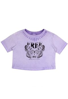 Camiseta Infantil Estampada Lilás Poah Noah